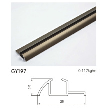 Anodised Gold Aluminum Profile Single Track for Wardrobe